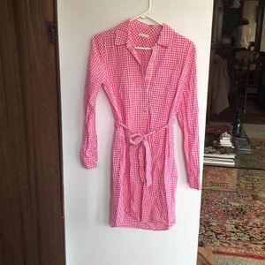 Gap pink gingham dress